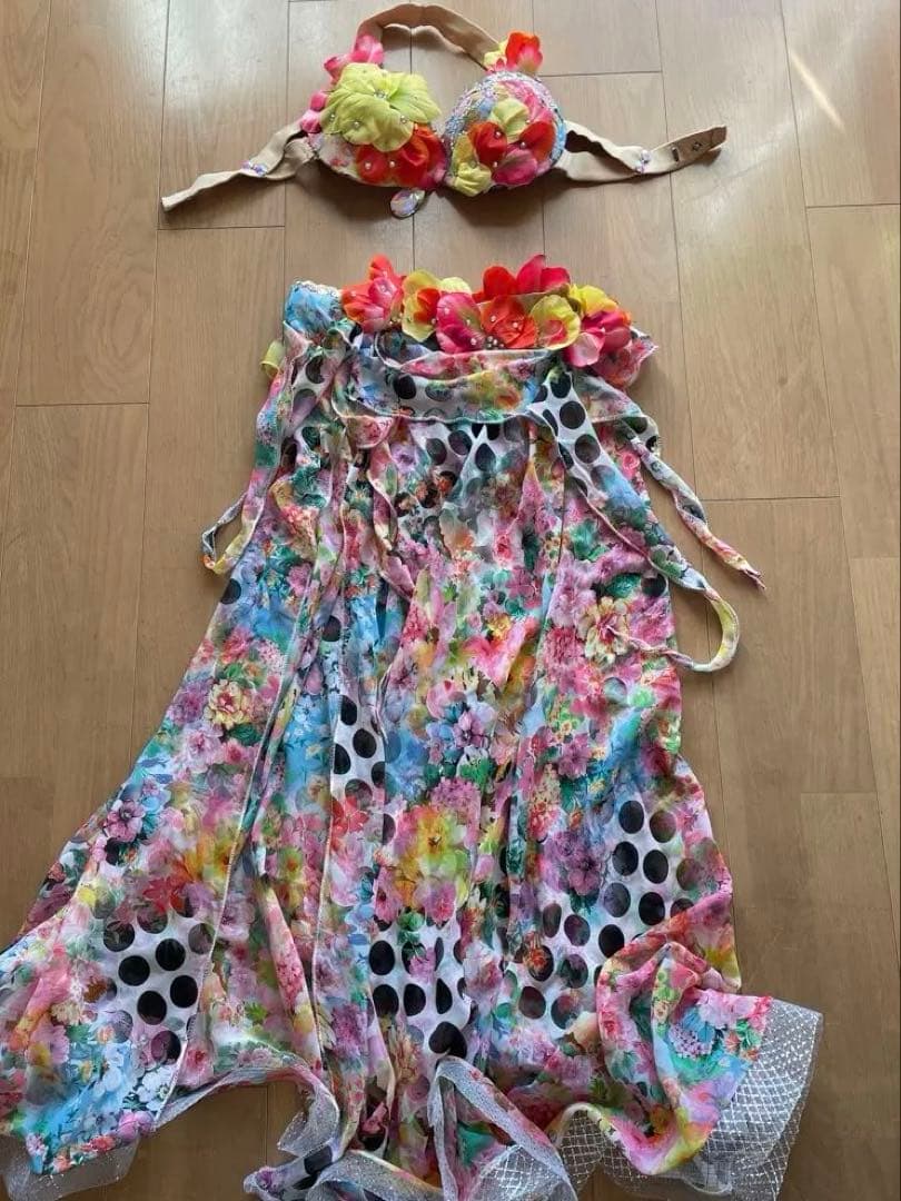 【美品☆再SALE】ベリーダンス　トロピカルデザイン　デザイナーデザイン
