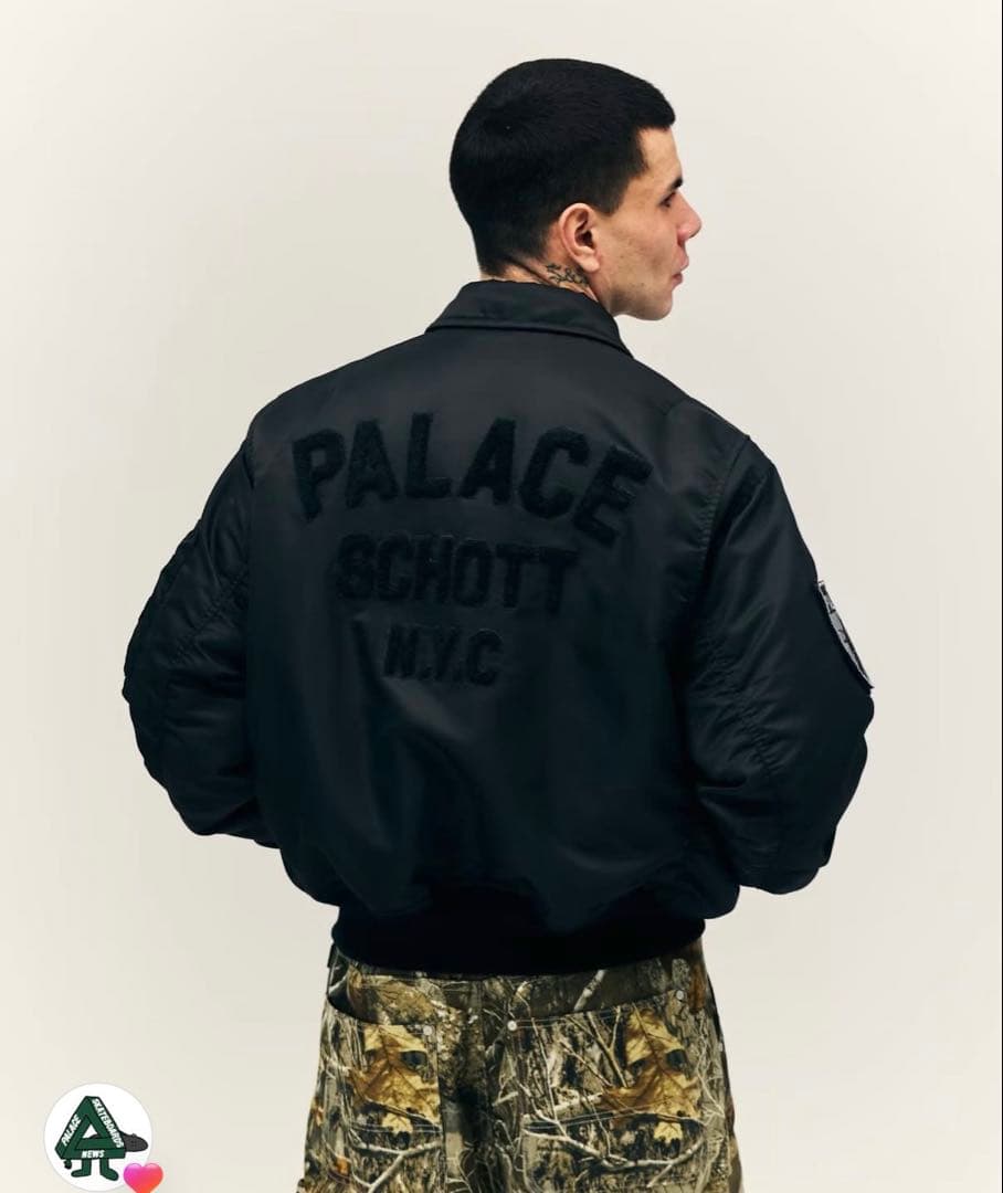 PALACE SCHOTT 90'S フィット ボンバージャケット S