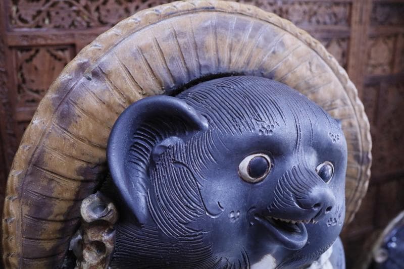 【引き取り限定】特大 古い信楽焼　狸 高さ115㎝ /骨董/古美術/美術品