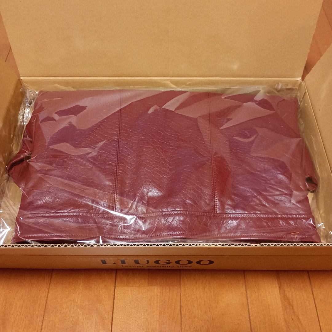 リューグーレザーズ　シングルライダースジャケット　ワインレッド　メンズM