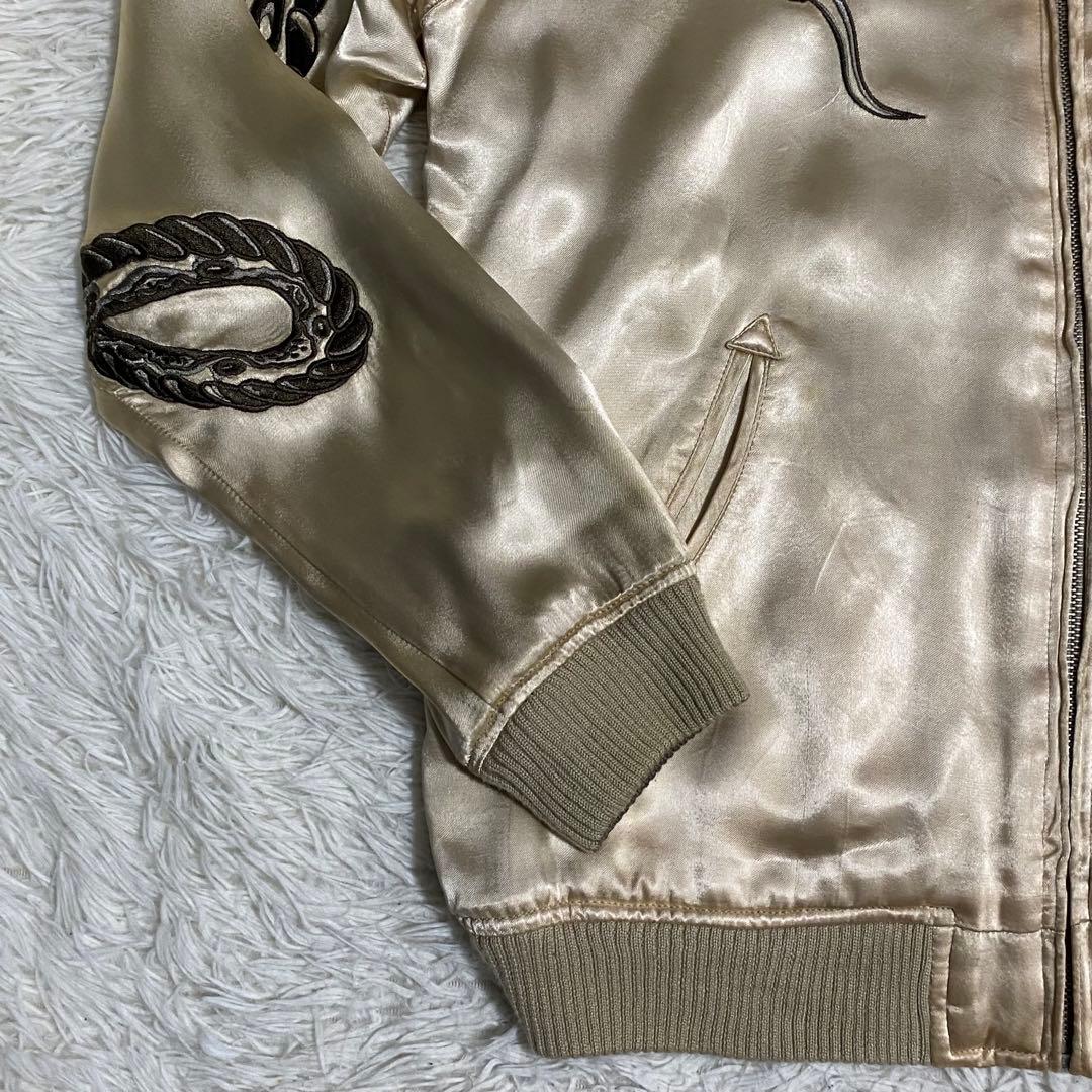 AVIREX スカジャン リバーシブル 鷹 虎 蛇 刺繍 XLサイズ