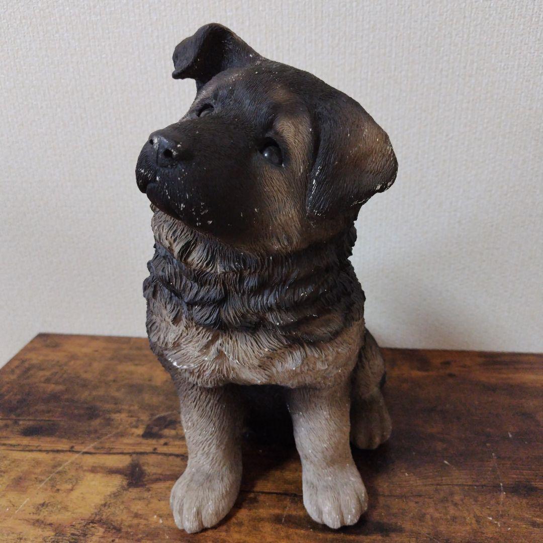 サンディキャスト J301 ジャーマンシェパード 子犬 置物 陶器製