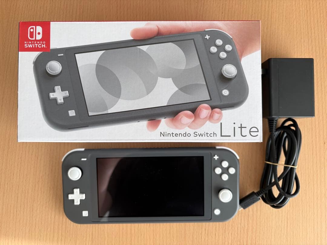 Nintendo Switch Lite 本体 グレー 外箱 付属品あり