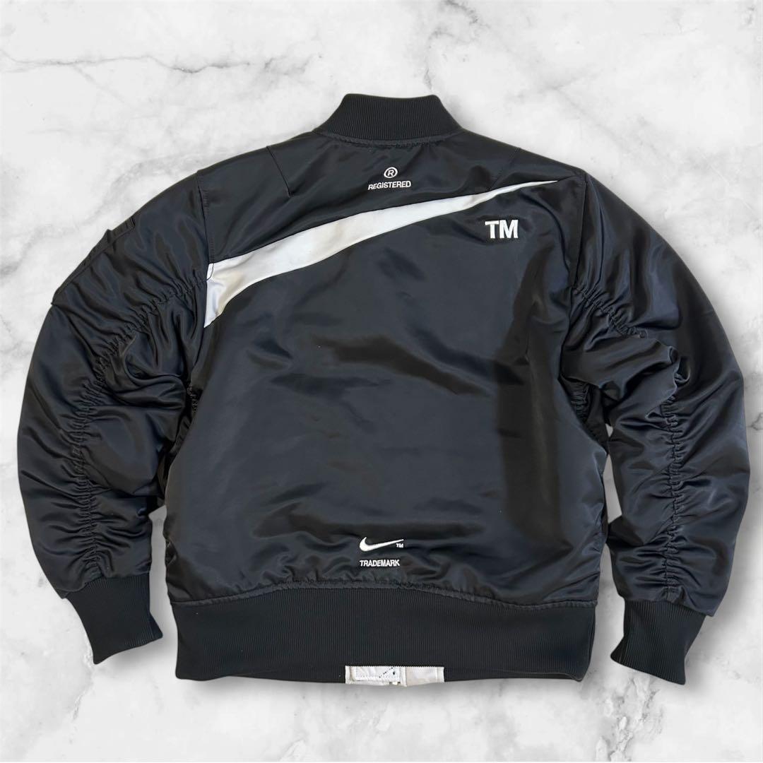 ナイキ ビッグスウォッシュ リバーシブル MA1 ボンバージャケット S 中綿
