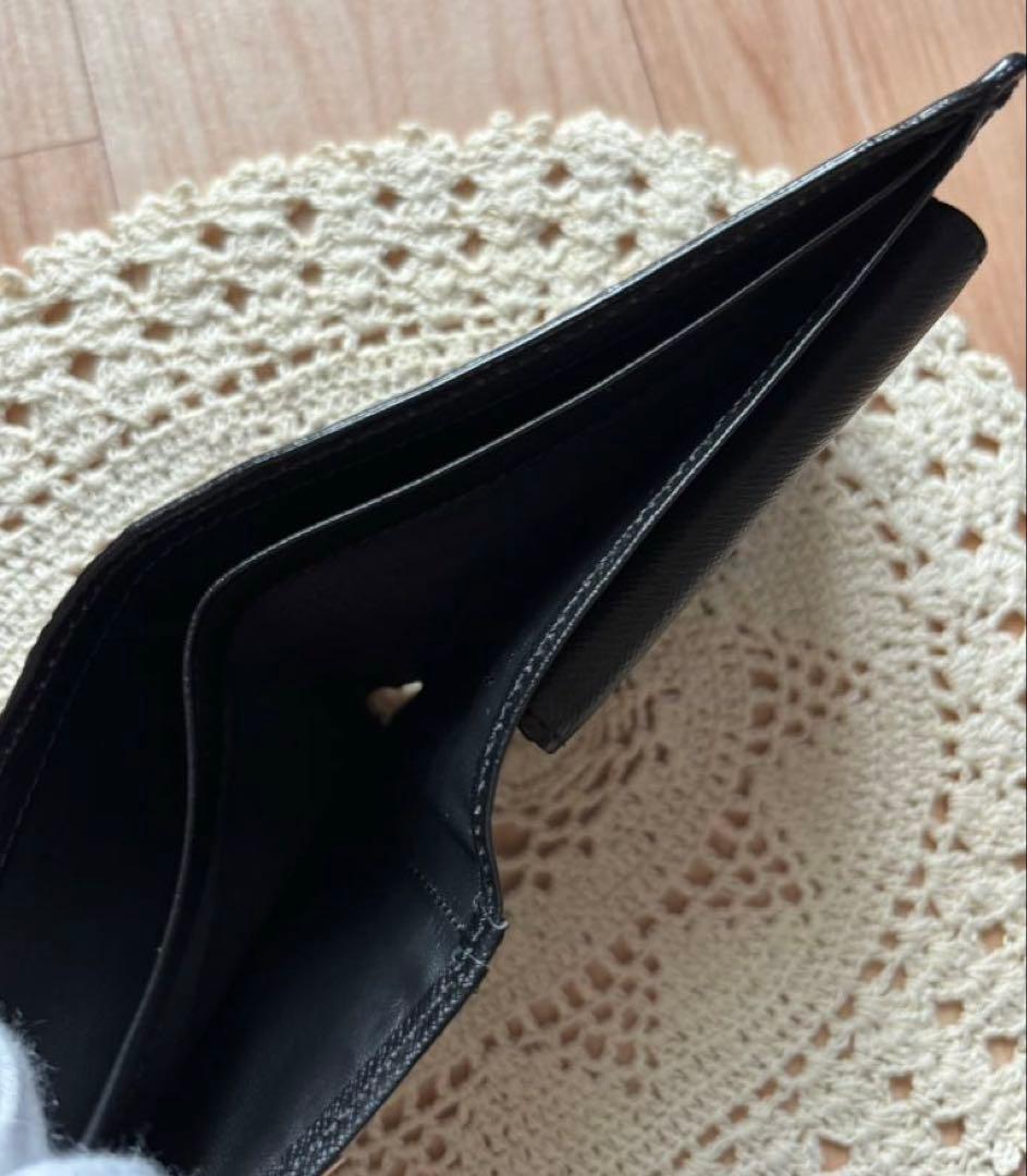 新品⭐︎革巧 KAKUTAKUオーストリッチレザー 黒 二つ折り財布 牛革 日本製