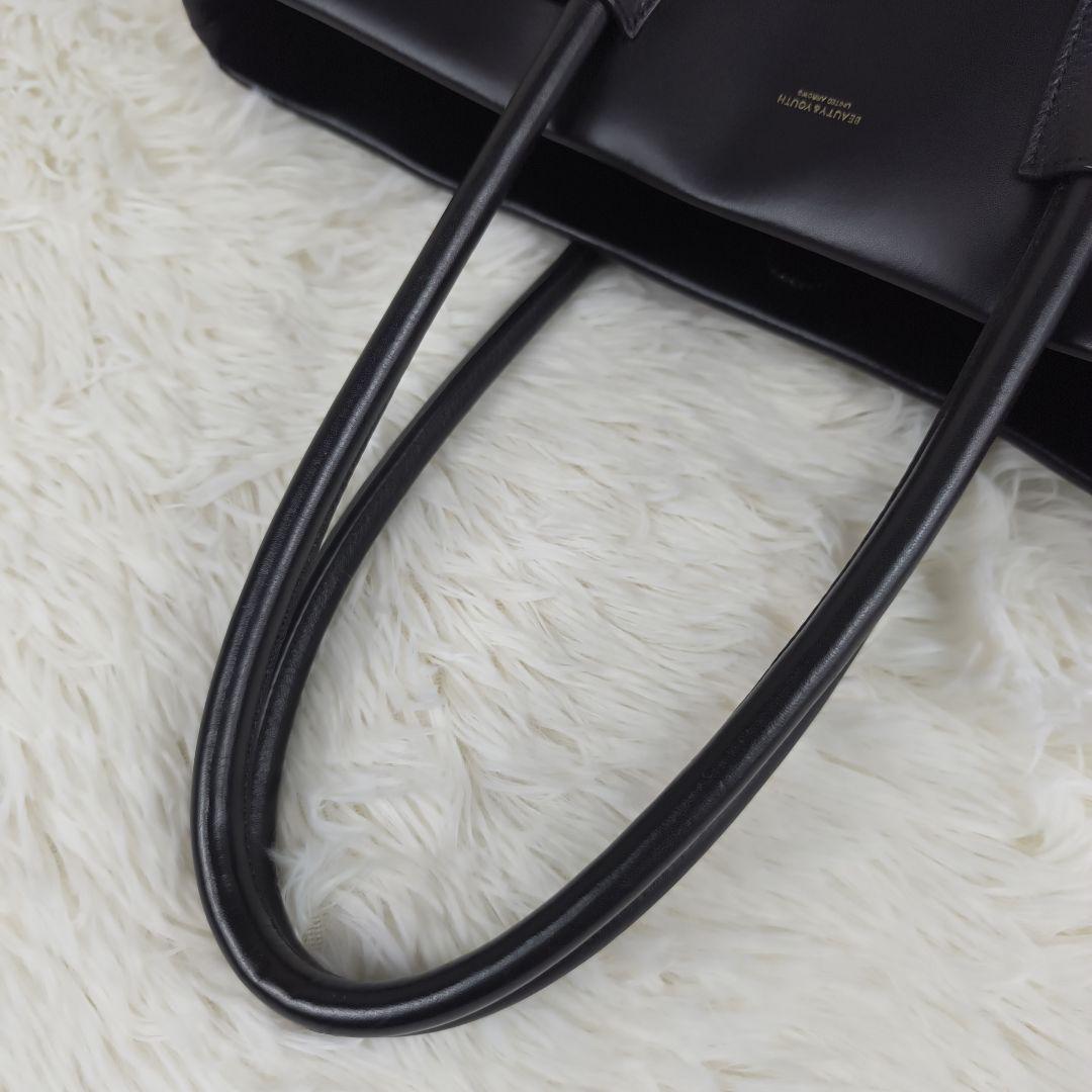 ✨未使用級極美品✨ ビューティーユース トートバッグ レザー 肩掛け A4可 黒