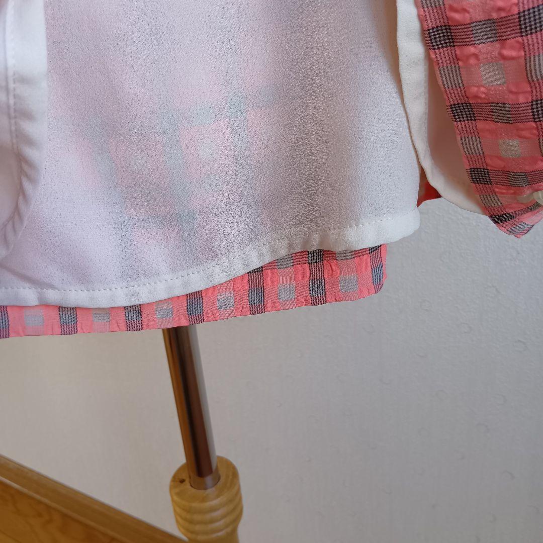 BURBERRY CHILDREN チェック柄ワンピース フリル ピンク