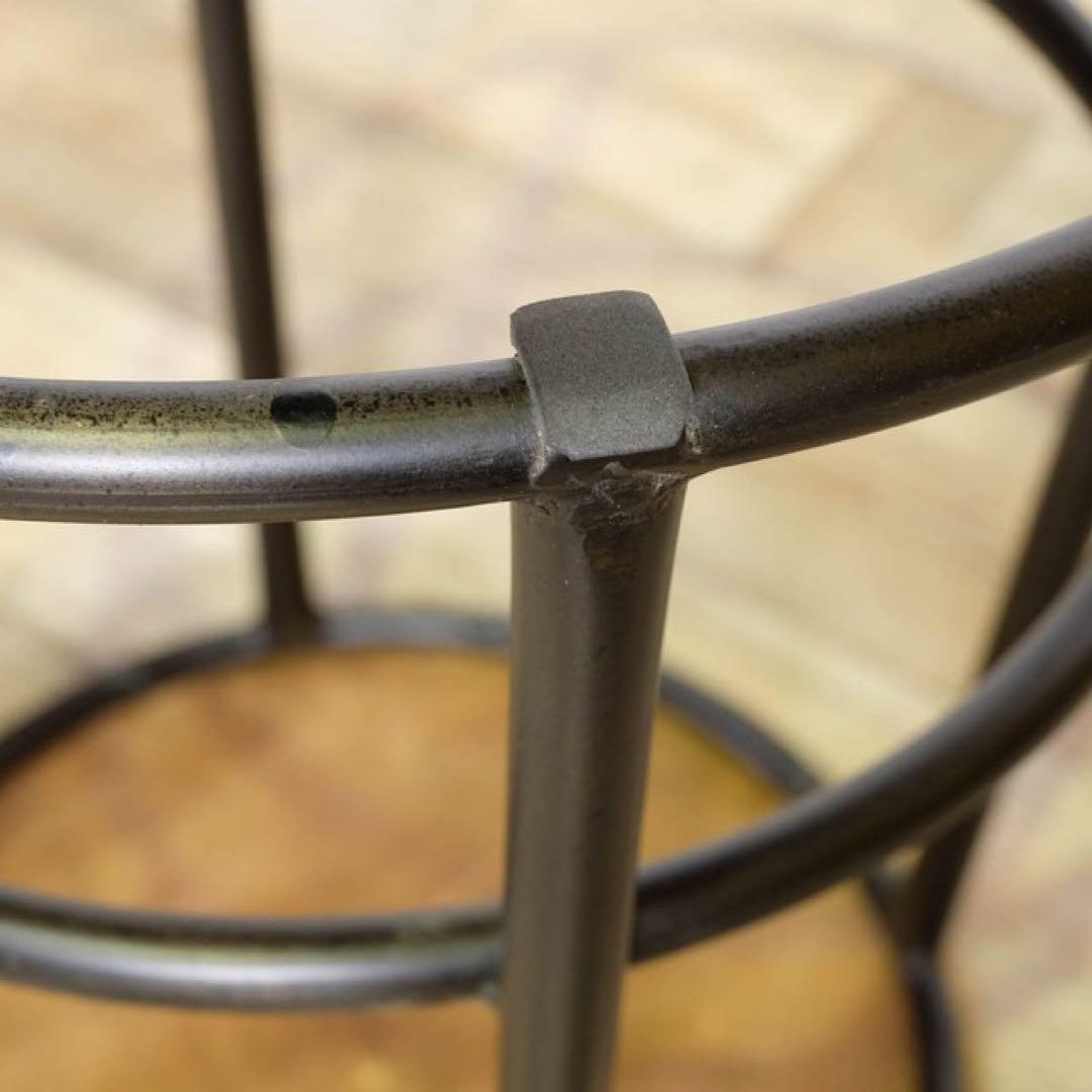 C 新品 カントリー テーブル アイアン サイド スタンド 飾り棚 机 物置き