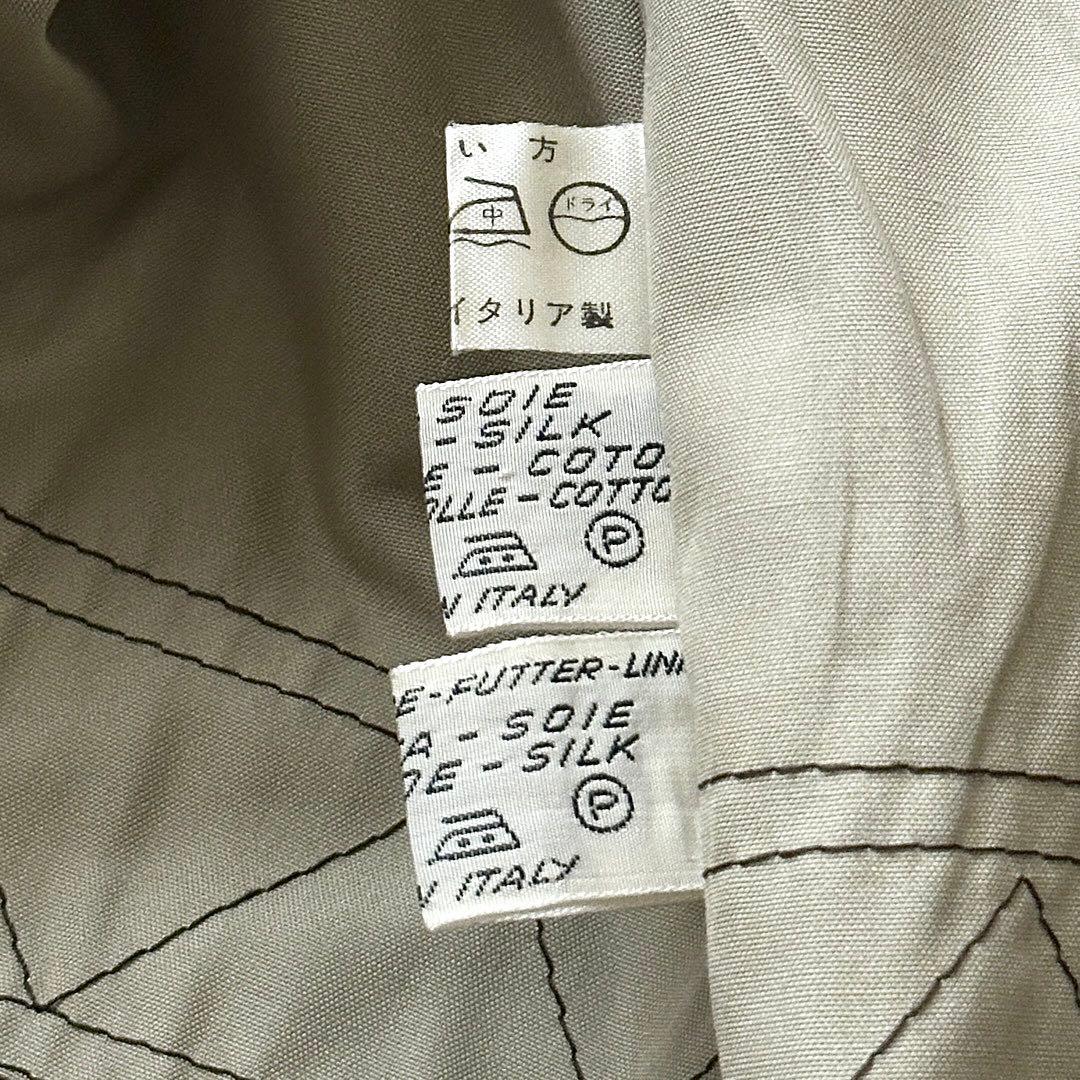 HERNO 90s 馬柄 裏地 シルク コットン トレンチコート サイズL XL