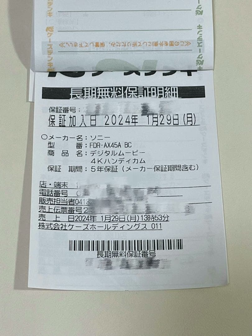 SONY ソニー 4Kハンディカム FDR-AX45A（5年保証付き)