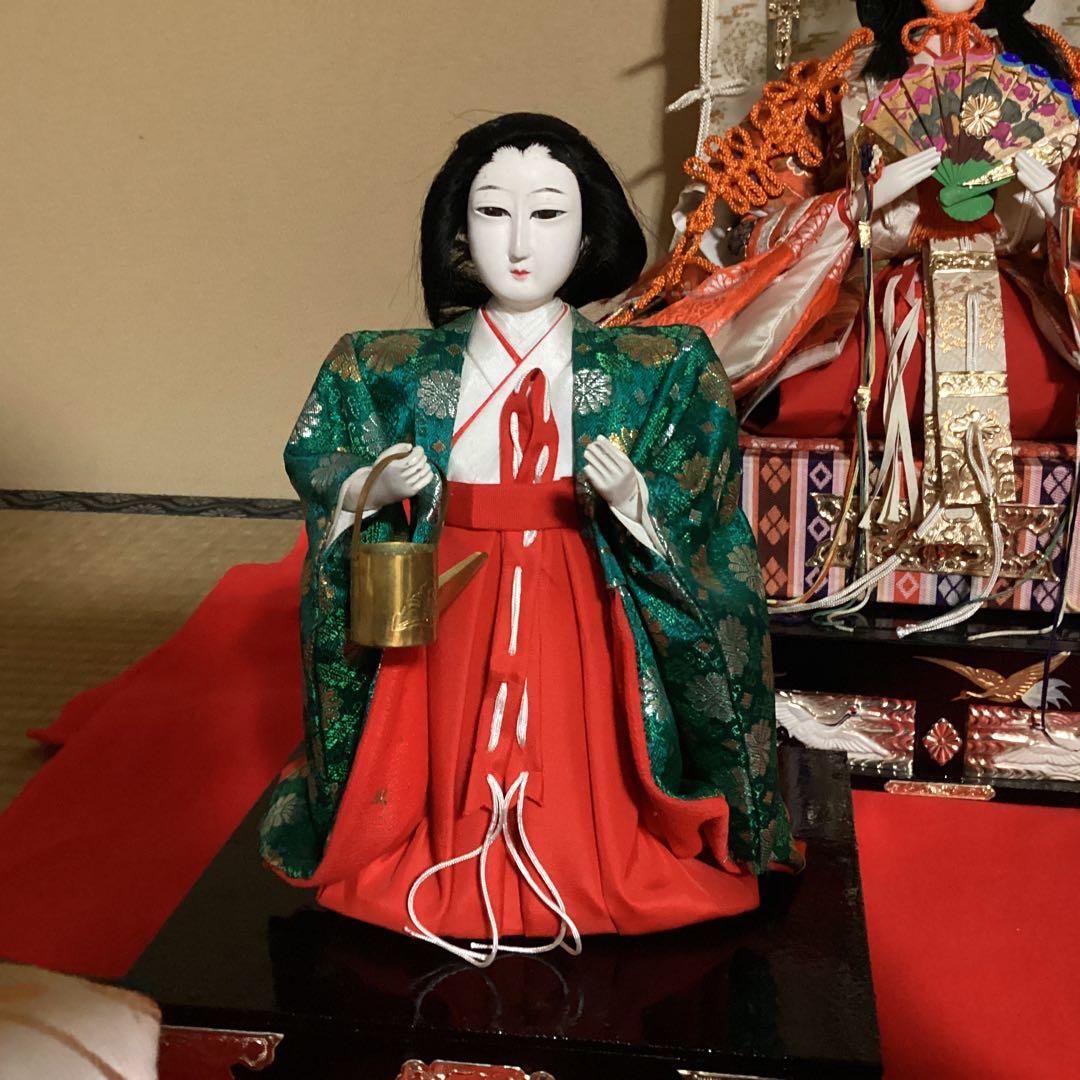 O-36 竹原文楽　ひな祭り 雛人形セット　三人官女と五人囃子