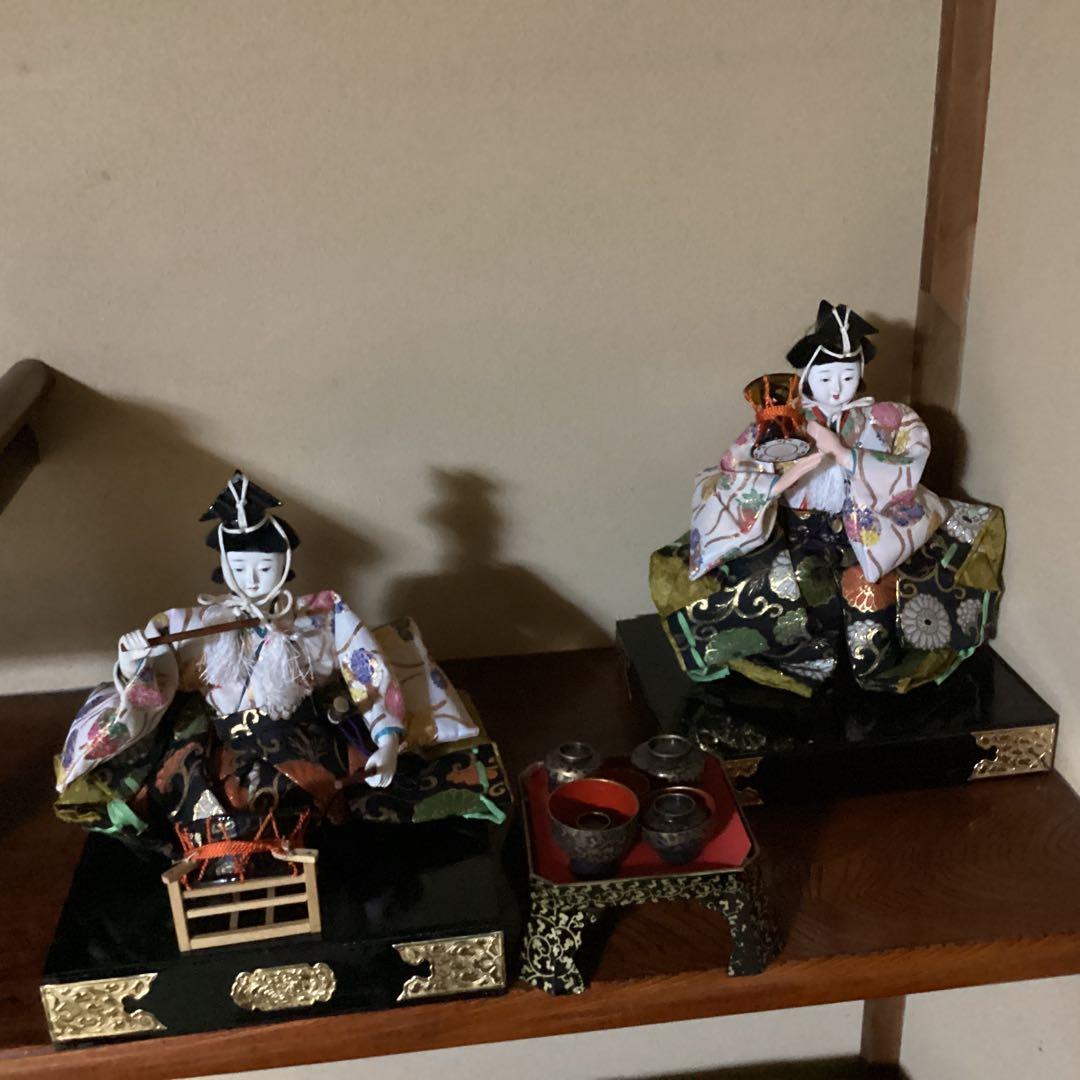 O-36 竹原文楽　ひな祭り 雛人形セット　三人官女と五人囃子