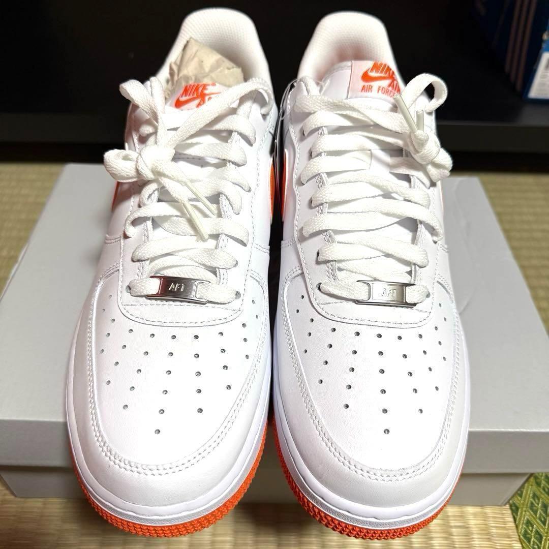 NIKE AIRFORCE 1 ホワイト オレンジ　新品　30.0