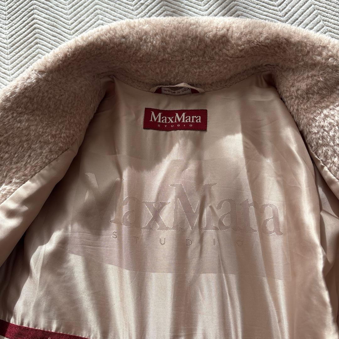 美品【レアカラー】Max Mara STUDIO テディーベアコートS ピンク