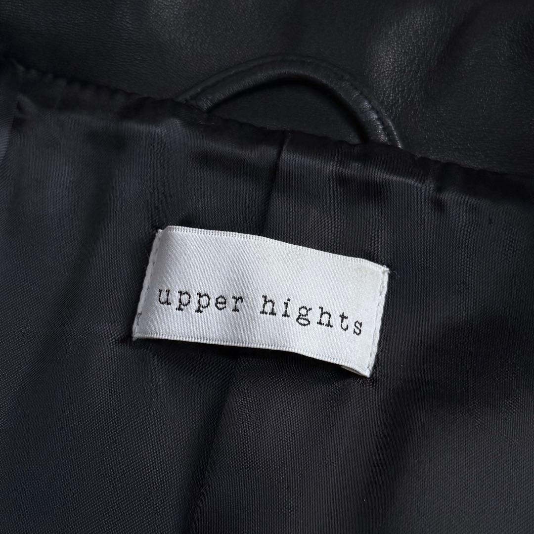 美品✨アッパーハイツ✨ダブルライダースジャケット　ブラック　Mサイズ　羊革
