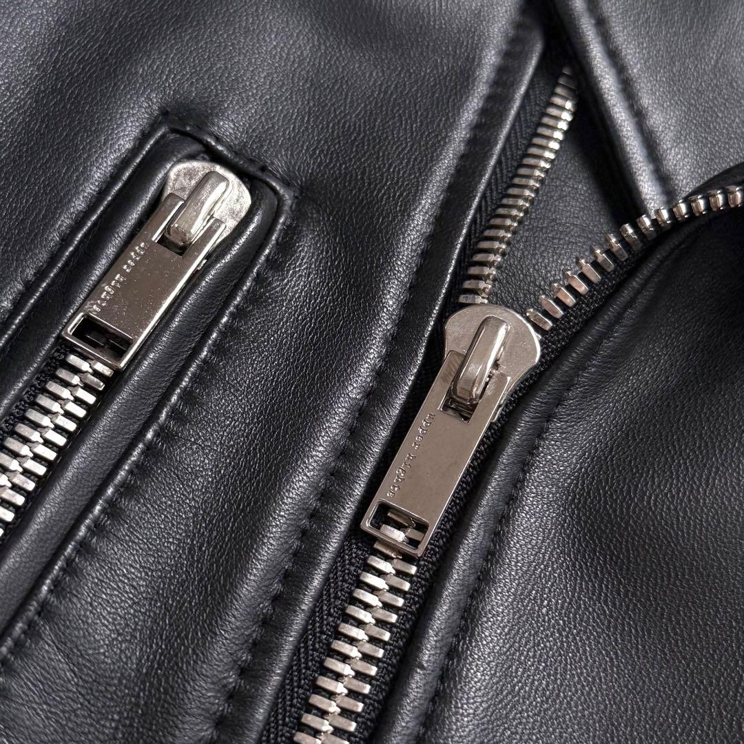 美品✨アッパーハイツ✨ダブルライダースジャケット　ブラック　Mサイズ　羊革