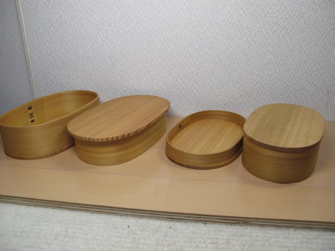 小判弁当　曲げわっぱ　弁当箱　2個