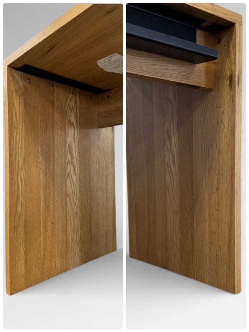 【廃盤 希少 極美品】無印良品 無垢材 オーク材 学習机 コの字形 事務机