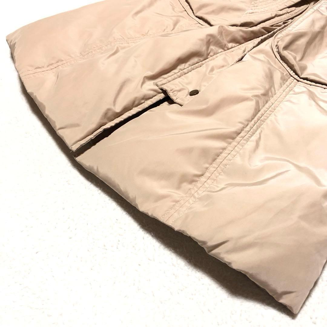 極美品　イブルース　ダウンコート　ベルテッドコート　ロング丈　ベージュ　42