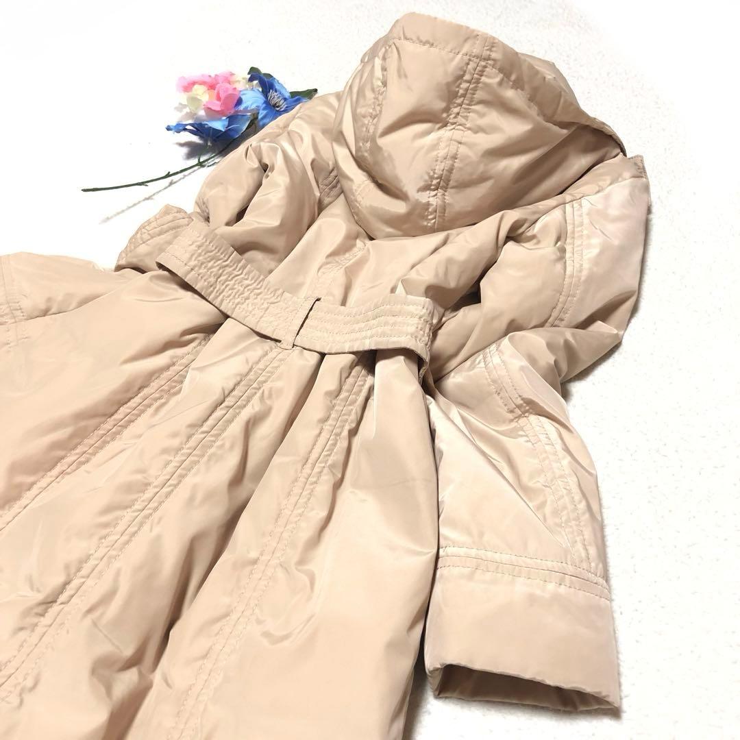 極美品　イブルース　ダウンコート　ベルテッドコート　ロング丈　ベージュ　42