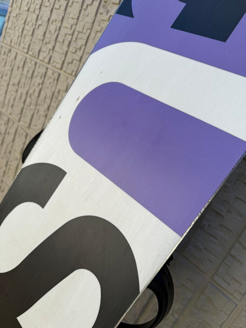 Burton Custom スノーボード 黒 紫 ビンディング セット