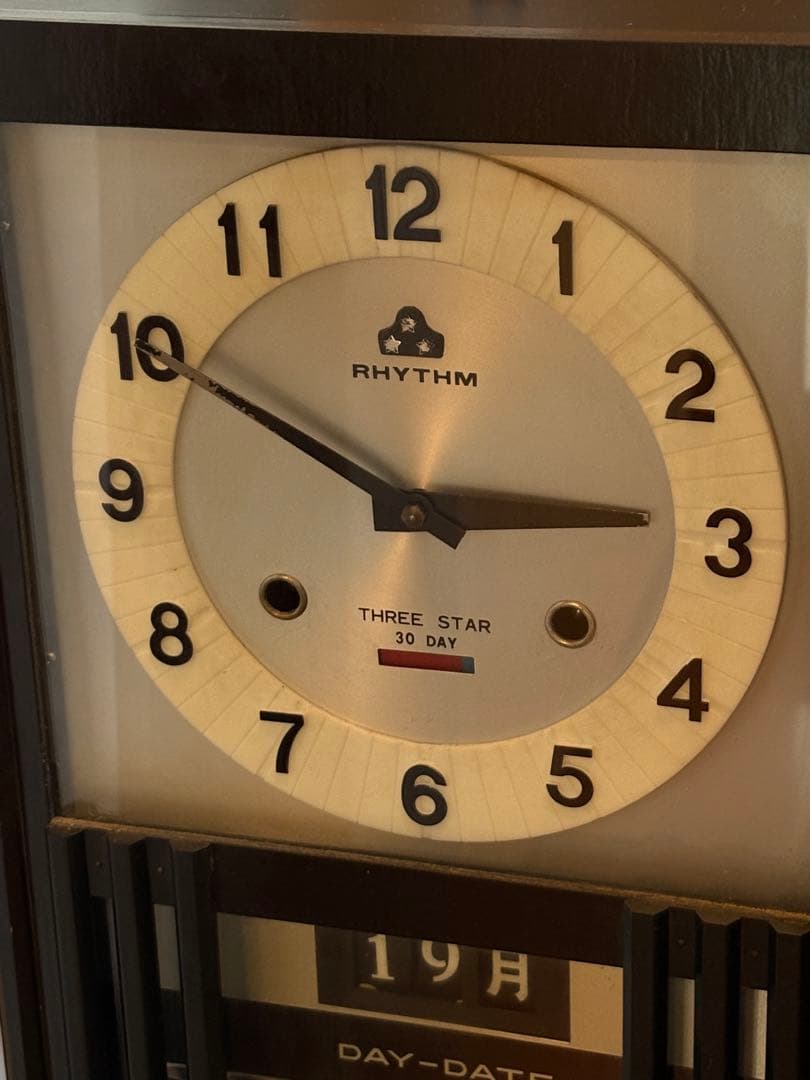 古民具　柱時計　ゼンマイ式振り子時計 ３０日巻　昭和アンティーク　ビンテージ