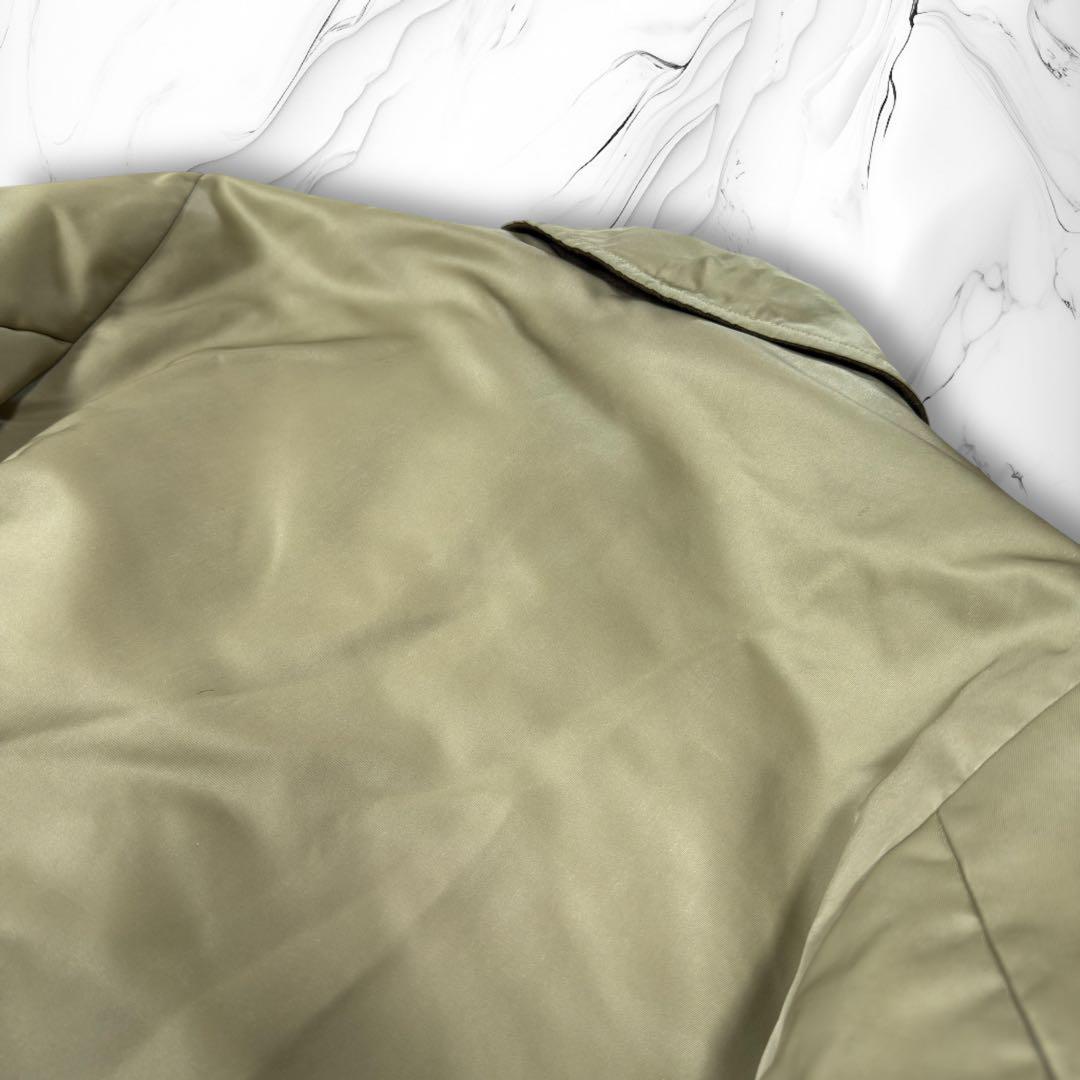 《激レア》BONEVILLE 90s ナイロンパフジャケット 中綿 カーキ 48