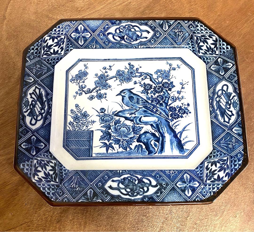 角皿 大皿 絵皿 70s 80s