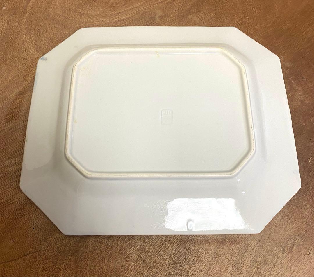 角皿 大皿 絵皿 70s 80s