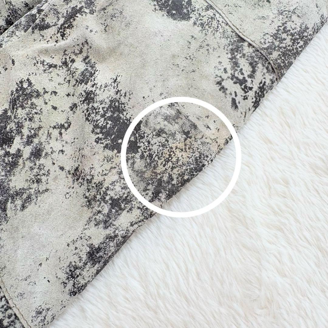 ENAGA パッチワークレザーロングコート　2XL ギザギザカット　派手　香港製