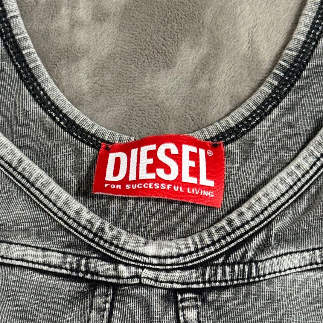 diesel t-elin デニム トップス ウィメンズ プルオーバー グレー