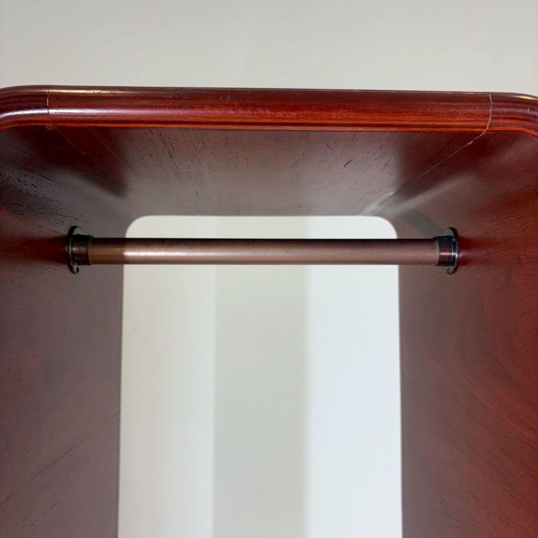 ハンガーラック　ワインローズ　モダン家具　ミッドセンチュリー　木製　キャスター付