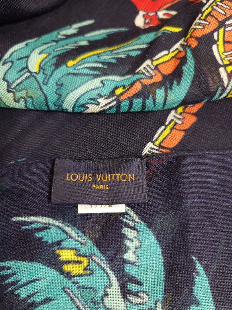 ルイ ヴィトン LOUIS VUITTON ストール　カシミヤ　パームツリー