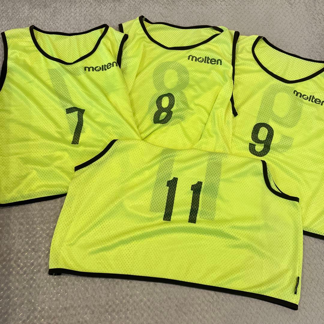 ボランチmolten 蛍光イエローオレンジブルー　ビブス