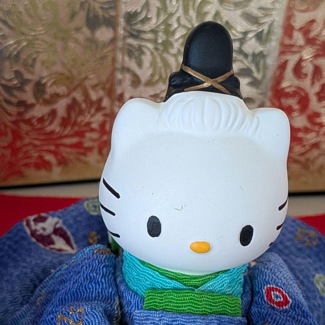 吉徳大光 雛人形 サンリオ ひな祭り ハローキティ キティちゃん　陶器　ちりめん