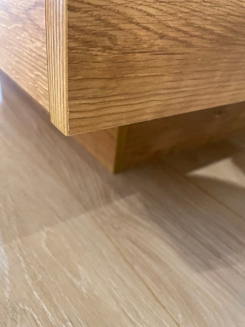 【6月中】lowya 木製センターテーブル ガラス天板 ストーン調 [幅84]