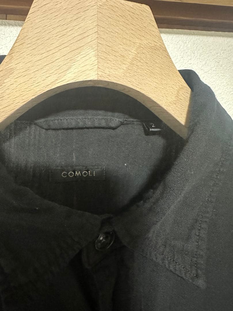 comoli 21ss ベタシャンCPOシャツ ブラック