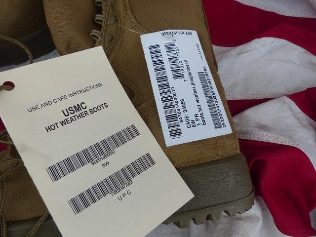 米軍実物　USMC コヨーテコンバットブーツ　8W　HW　McRae　358