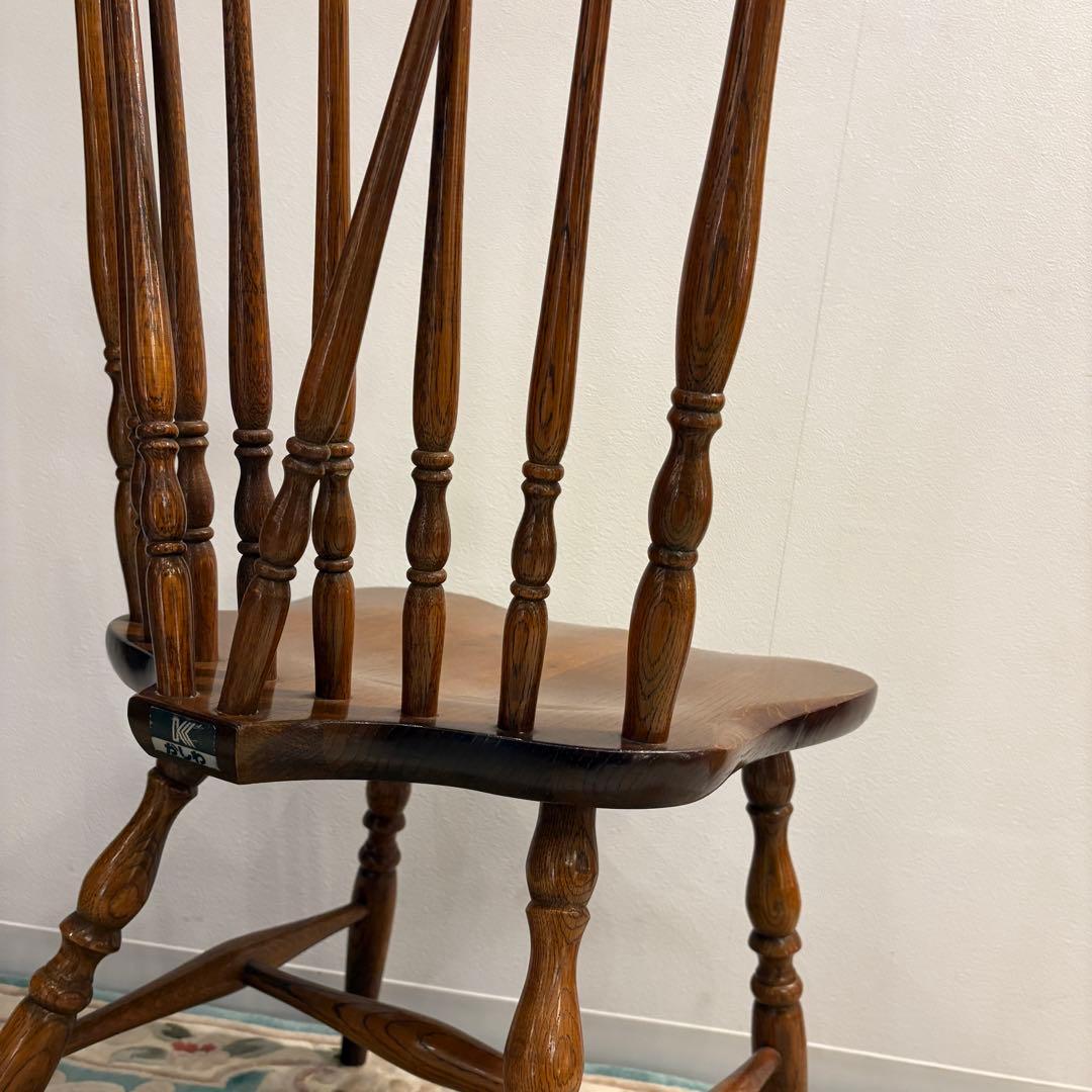 かしわ　柏木工　スピンドルバック　ウィンザーチェア