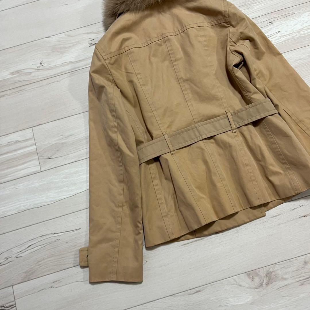 バーバリーロンドン　トレンチコート　フォックスファー　中綿コート　2way