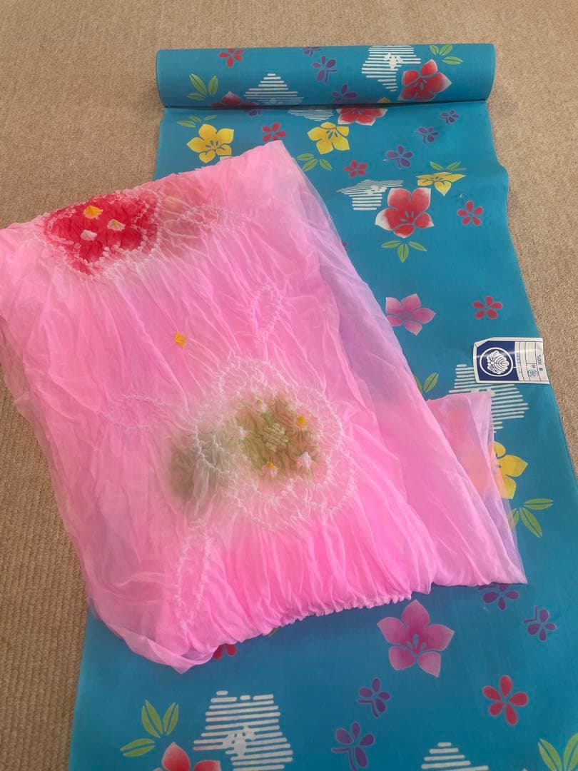 お仕立て付き 兵児帯付き 新品 特撰 本染ゆかた 女の子 女子用 浴衣