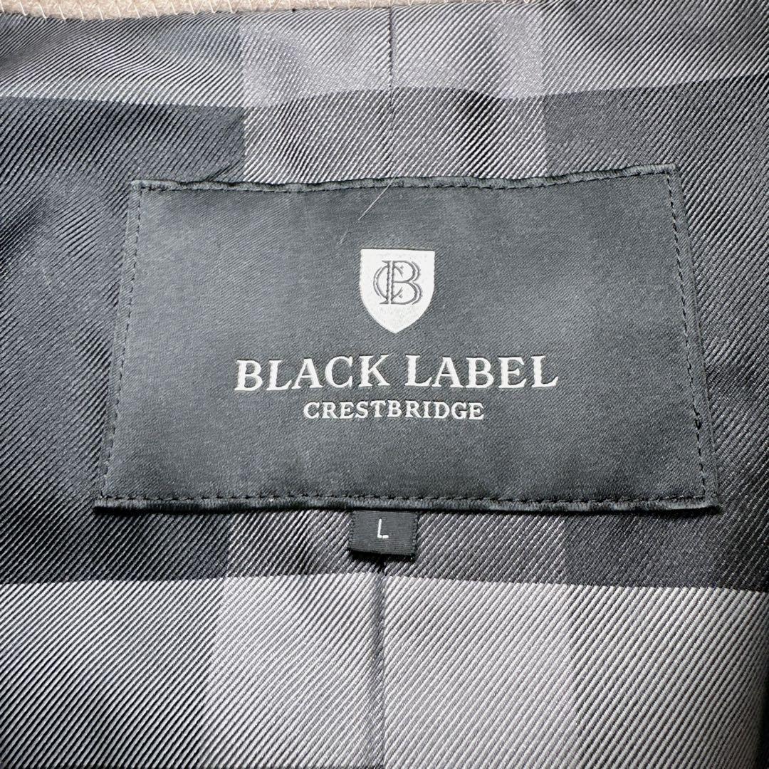 BLACKLABEL CRESTBRIDGEカシミア混チェスターコートLベージュ