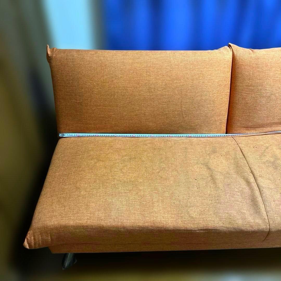 【直接取引】ソファベッドオレンジ、定価¥35,800