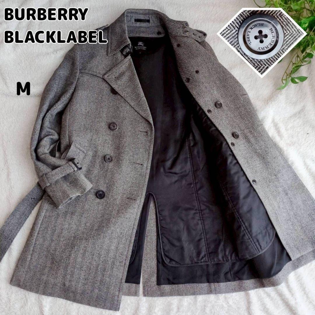 ■希少■バーバリー ブラックレーベル トレンチコート ヘリンボーン ライナー付き