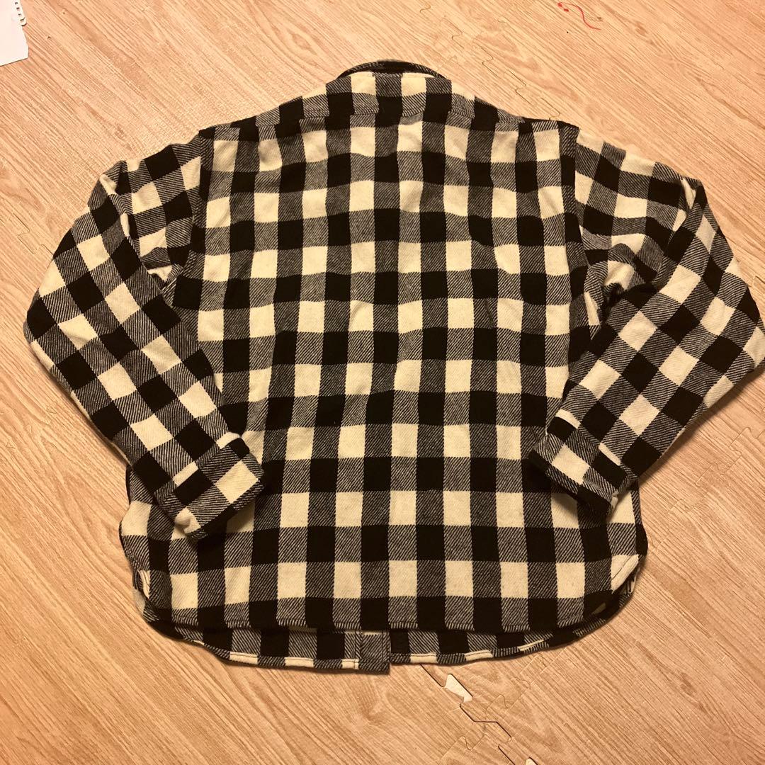 At Last & Co. ウールネルシャツ ブラック・ホワイトチェック