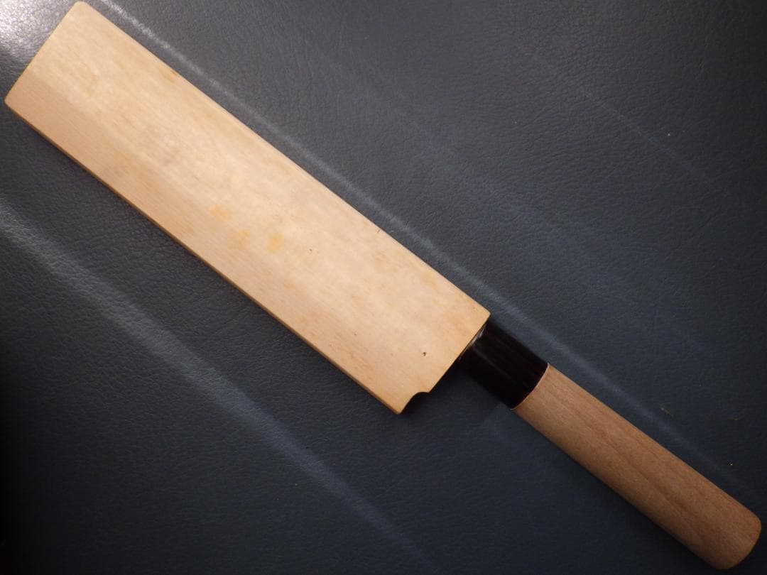 東型薄刃包丁★正義作★本水牛天然木柄★㊨手研ぎ済み・堺打刃物▲記名有▲