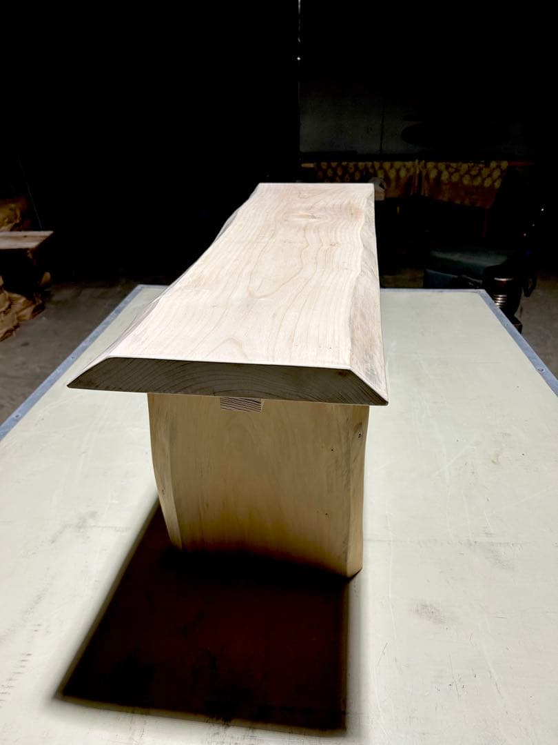 一枚板　イチョウ銀杏ダイニングベンチベンチ　ダイニングテーブルリビング家具長椅子