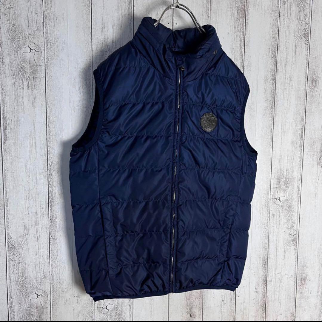 グッチ GUCCI☆ワッペンロゴ入りダウンベスト 裏地GG柄 総柄 美品