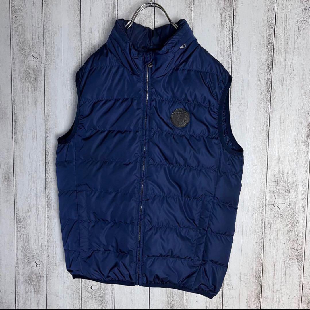 グッチ GUCCI☆ワッペンロゴ入りダウンベスト 裏地GG柄 総柄 美品