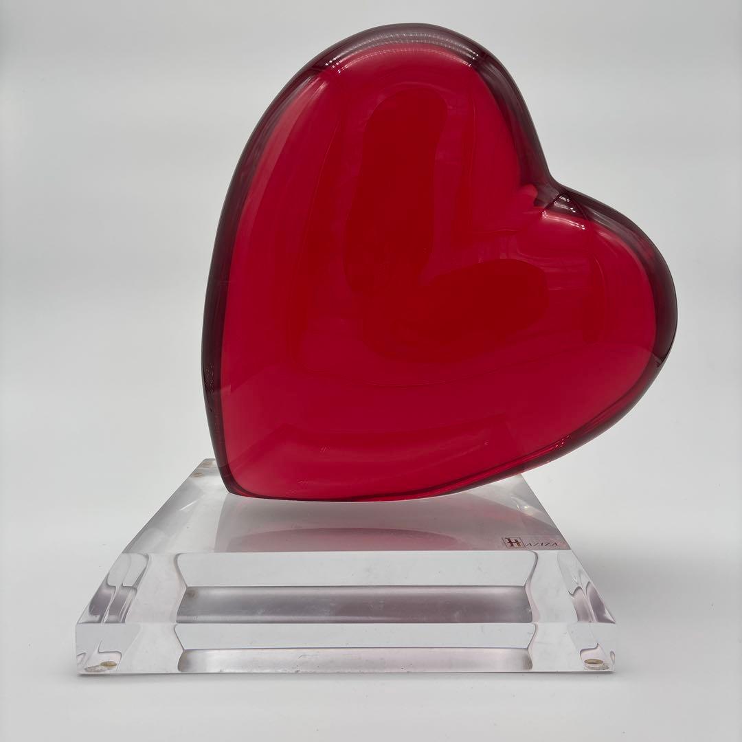 赤ハート型アクリル置物Shlomi Haziza PAULE 　高さ３０cm